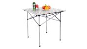Roll Up Portable folding Camping Aluminum Picnic Table - Color: Silver
