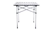 Roll Up Portable folding Camping Aluminum Picnic Table - Color: Silver
