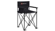 Portable 38 Inch Oversized High Camping Fishing Folding Chair - Color: Black