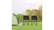 Portable 38 Inch Oversized High Camping Fishing Folding Chair - Color: Black