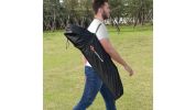 Portable 38 Inch Oversized High Camping Fishing Folding Chair - Color: Black