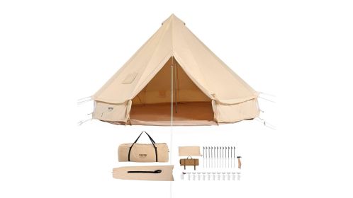 VEVOR 5-8 Person Canvas Glamping Bell Tent, Breathable Waterproof TC cotton