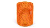 VEVOR Double Braided Polyester Rope, 1/2 in x 220 ft-orange and black
