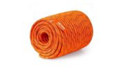 VEVOR Double Braided Polyester Rope, 1/2 in x 220 ft-orange and black