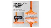 VEVOR Double Braided Polyester Rope, 3/8 in x 120 ft-orange and black