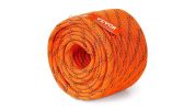 VEVOR Double Braided Polyester Rope, 3/8 in x 120 ft-orange and black