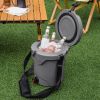 10 qt Drink Cooler Insulated Ice Chest with Spigot Flat Seat Lid and Adjustable