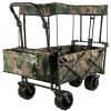 VEVOR Collapsible Folding Wagon with Removable Canopy Heavy Duty Foldable Wagon