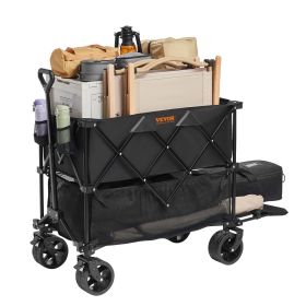 VEVOR Foldable Double Decker Wagon 400L Collapsible Wagon Cart with AllTerrain