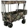 VEVOR Collapsible Folding Wagon with Removable Canopy Heavy Duty Foldable Wagon