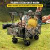 VEVOR Collapsible Folding Wagon with Removable Canopy Heavy Duty Foldable Wagon