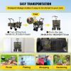 VEVOR Collapsible Folding Wagon with Removable Canopy Heavy Duty Foldable Wagon