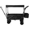 VEVOR Extra Large Collapsible Garden Cart-Black