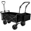 VEVOR Extra Large Collapsible Garden Cart-Black