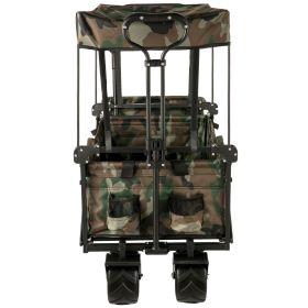 VEVOR Collapsible Folding Wagon with Removable Canopy-Camouflage