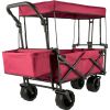 VEVOR Extra Large Collapsible Garden Cart-Red