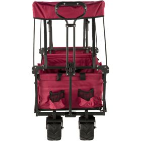 VEVOR Extra Large Collapsible Garden Cart-Red
