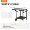 VEVOR Outdoor Grill Dining Cart with Double-Shelf