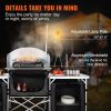 VEVOR Aluminum Cook Station 3 Cupboard & Detachable Windscreen-Black