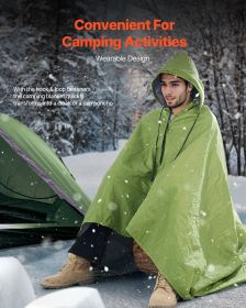 Wearable Warm Stadium Blanket Outdoor Army Green