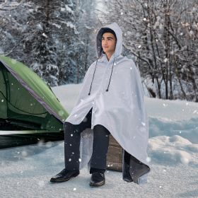 Wearable Warm Stadium Blanket Outdoor Light Grey