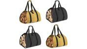 Outdoor Canvas Firewood Storage Bag Logging Tote Bag