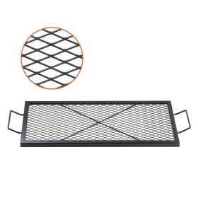 VEVOR X-Marks Fire Pit Grill Grate Rectangle Cooking Grate Heavy Duty Steel (select: 32 Inch)