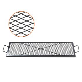 VEVOR X-Marks Fire Pit Grill Grate Rectangle Cooking Grate Heavy Duty Steel (select: 44 Inch)