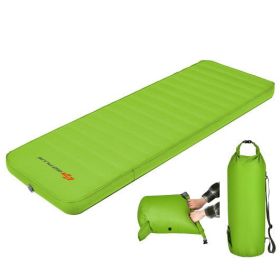Self Inflating Folding Camping Sleeping Mattress with Carrying Bag (Color: Green)