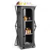 Folding Camping Storage Cabinet with 3 Shelves and Carry Bag