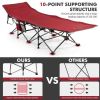 Folding Retractable Travel Camping Cot with Mattress and Carry Bag