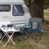 Folding Camping Directors Chair with Cooler Bag and Side Table