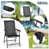 Patio Folding Chairs for Outdoor Camping - 4-Pack Portable Set