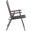 Set of 2 Patio Folding Sling Back Camping Deck Chairs