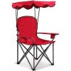Portable Folding Beach Canopy Chair with Cup Holders