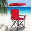 Portable Folding Beach Canopy Chair with Cup Holders