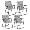 Folding Beach Chair, Camping Lawn Webbing Chair, 2 Pieces 