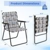 Folding Beach Chair, Camping Lawn Webbing Chair, 2 Pieces 