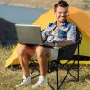 Padded Folding Moon Chair with Carrying Bag for Camping