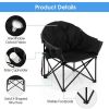 Padded Folding Moon Chair with Carrying Bag for Camping