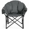 Padded Folding Moon Chair with Carrying Bag for Camping