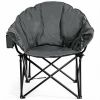 Padded Folding Moon Chair with Carrying Bag for Camping