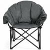 Padded Folding Moon Chair with Carrying Bag for Camping