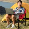 Padded Folding Moon Chair with Carrying Bag for Camping