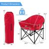 Padded Folding Moon Chair with Carrying Bag for Camping