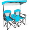 Portable Folding Camping Canopy Chairs with Cup Holder