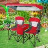 Portable Folding Camping Canopy Chairs with Cup Holder