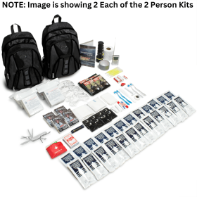 The Essentials Complete 72-Hour Kit - 2 Person (Color: Black)