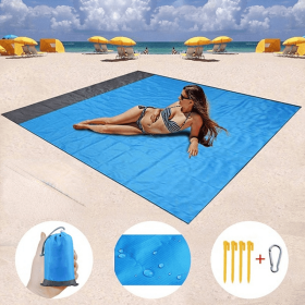 1pc Outdoor Camping Picnic Mat Oxford Cloth Portable Folding Waterproof Mat (Color: Army Green, size: 78.74*82.68inch)
