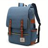 1pc Vintage Nylon Laptop Backpack with USB Charging Port